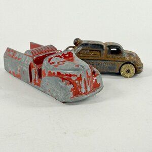 Vintage Barclay Cast US Motor Unit Military Truck & London #16 Firetruck